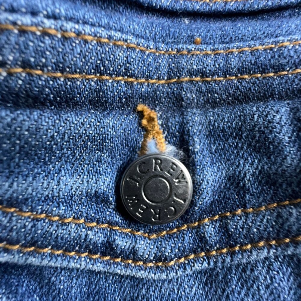 J. Crew Denim Jean Jacket Biker Trucker Pockets 02661SU Womens Blue Size Small - Picture 4 of 12